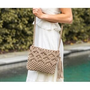 Anju Adira Macrame Woven Crossbody Bag